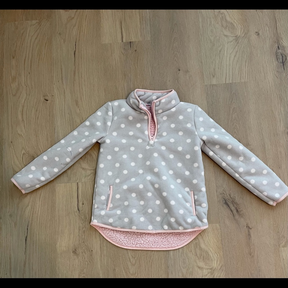 Girl’s Carter’s Kids Size 7 Pullover,Pink and Gray